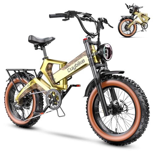 Image of 1000W Foldable Electric Bike,48V 20AH Removable Battery Ebike,80 Miles Max Range Electric Bike for Adults,20 inch Fat Tire Folding Ebike,Adult Electric Bicycle for Commute Beach Snow