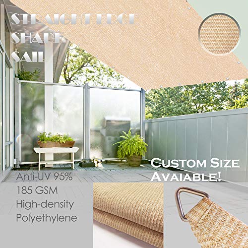 Alionhomesunshadesailstraightedgeshadesailshadeclothforpatiopergolaplaygroundshadesailsbackyardsailssailawningdeckshadesail7x12ftbeige  Urban Country Home Decor Alion home sun shade sail straight edge shade sail shade cloth for patio pergola playground shade sails backyard sails sail awning deck shade sail 7 x 12 ft beige  urban country home decor