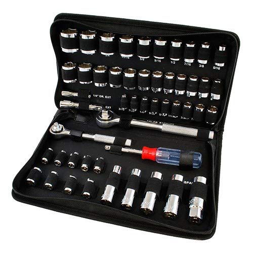 758IE008 SAE/Metric Socket Set 1/4 in. & 3/8 in. Drive 50 Piece