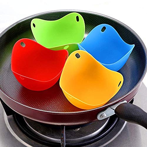 4 Pz Ollitori d'uovo in Silicone, Egg Poacher