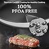 KOKHUB Nonstick Frying Pans with Lids, 8", 10", 12" Titanium Ceramic Tri-Ply Stainless Steel Skillet Set, Non-Toxic, PFAS/PFOA/PTFE Free, Dishwasher & Oven Safe, Induction Compatible #2