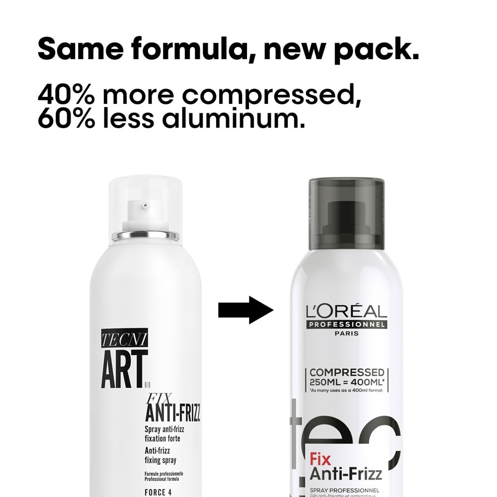L'Oréal Professionnel TecniART Fix Anti-Frizz fixing Spray, spray utrwalający, stopień trzymania 4, 250 ml