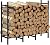 VRAXO 12.7FT Outdoor Firewood Rack with Cover, 152x14.2x46.1in, Heavy Duty Firewood Holder & 600D Oxford Waterproof Cover for Fireplace, Patio, Indoor/Outdoor Log Storage Rack for 3/4 Cord of Firewood