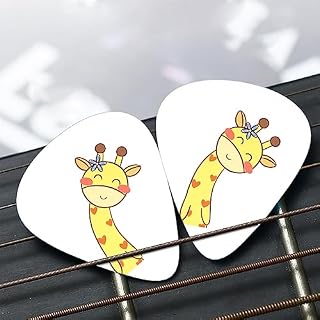 Lot de 12 médiators tendance et durables en forme de girafe pour ukulélé, guitare électrique, basse - Les Beatles, Paul McCartney, John Lennon, RIngo Starr, George Harrison Lot de 12 médiators tendance et durables en forme de girafe pour ukulélé, guitare électrique, basse – Image 7