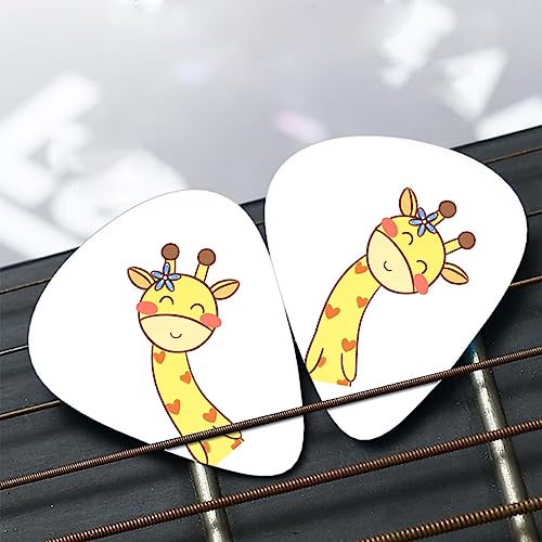 Lot de 12 médiators tendance et durables en forme de girafe pour ukulélé, guitare électrique, basse - Les Beatles, Paul McCartney, John Lennon, RIngo Starr, George Harrison Lot de 12 médiators tendance et durables en forme de girafe pour ukulélé, guitare électrique, basse – Image 8