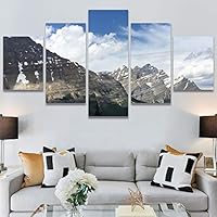 SIGNWIN 5 Panel Canvas Wall Art Calming Waters for Home Decorations Ready to Hang - 60