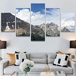SIGNWIN 5 Panel Canvas Wall Art Calming Waters...