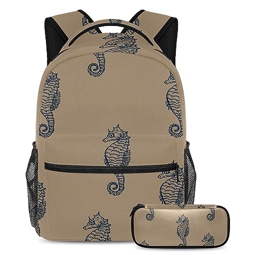 Sac à dos coloré avec trousse assortie pour écoliers et adolescents