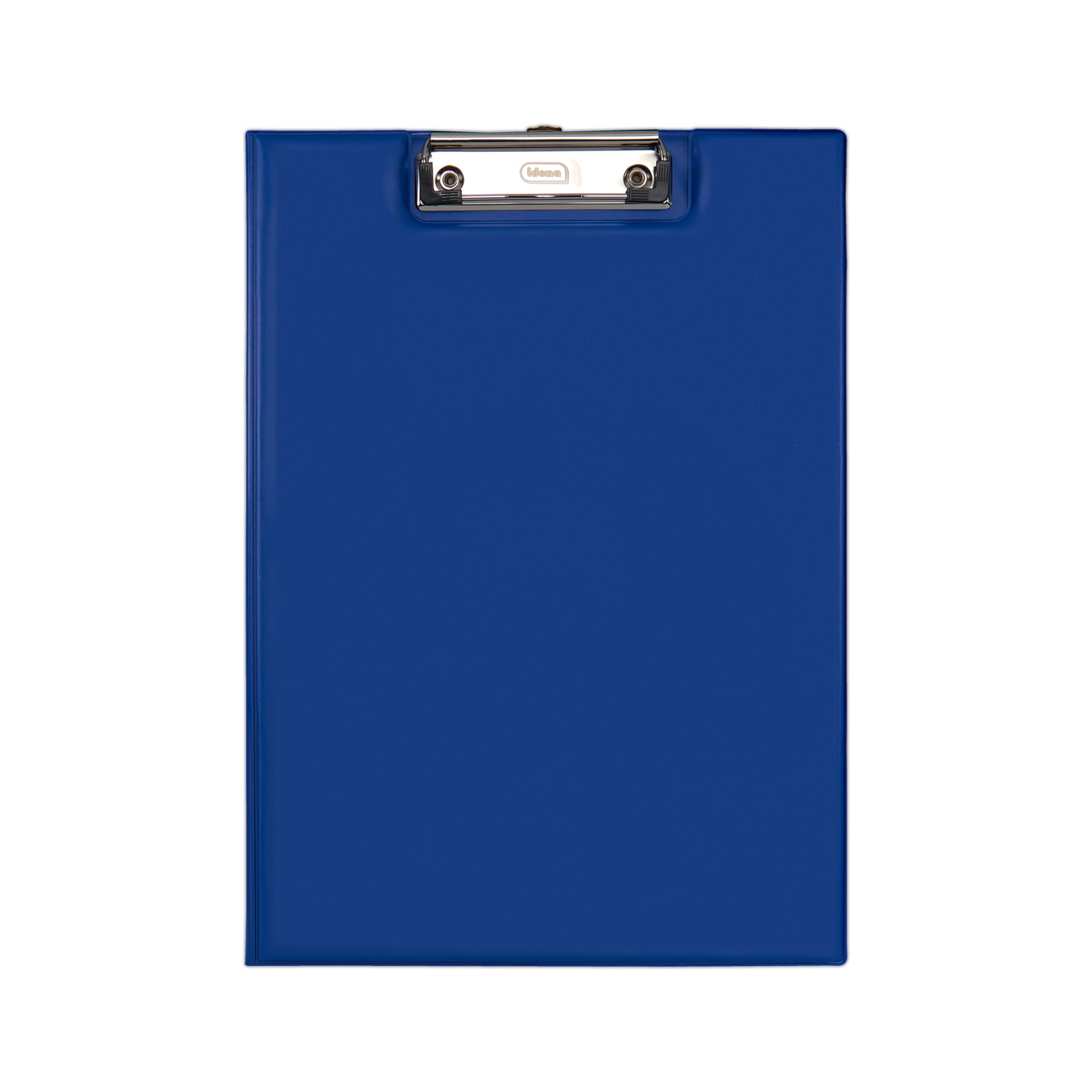 Idena 90295 - Klemmbrettmappe für DIN A4, 12 Stück, Hochformat, PVC beschichtetes Clipboard in Blau, mit Deckel