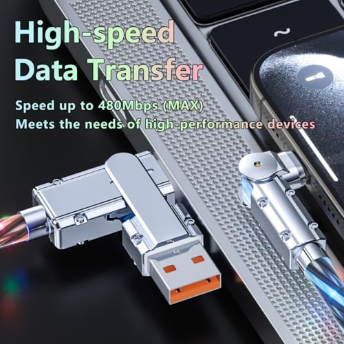 Image of Light up USB C Charging Cable 2 Pack 6.6ft USB C to USB C Cable Multicolored RGB Colorful Gradual Starry Sky LED C to C Charging Cord Type C Charger Cord for iPhone 17 16 15 Samsung Galaxy S25 S24 S23