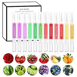 AIJIMEI 12pcs Nail Cuticle Oil Pen Gel Nail Oil Pen Nail Polish With Vitamins Moisturized Gel Nail Polish Repair Pen For Gel Nails Care Cuticle Oils