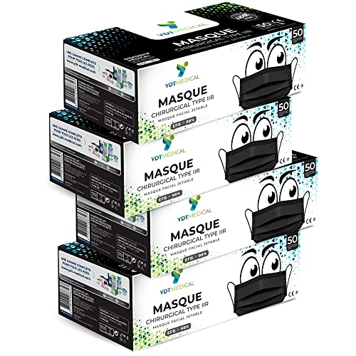 YDT MEDICAL MASQUE CHIRURGICAL NOIR 4x50 Cover