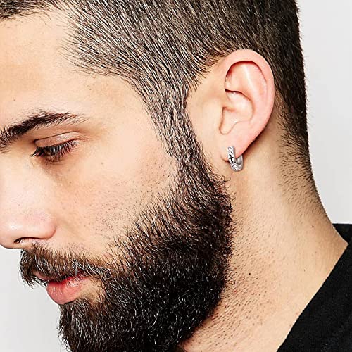 Small Hoop Earrings for Men Women 925 Sterling Silver Huggie Earrings Men Hypoallergenic Earring for Sensitive Ears2