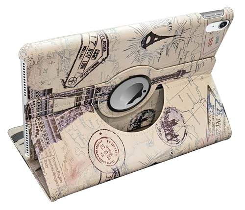Image of ProElite Cover for Apple iPad (A16) 11th /10th Gen (2025 /2022) Case Cover, 360 Rotatable Smart Flip Case Cover for Apple iPad 11th /10th Generation 2025 /2022 with Stylus Pen, Eiffel