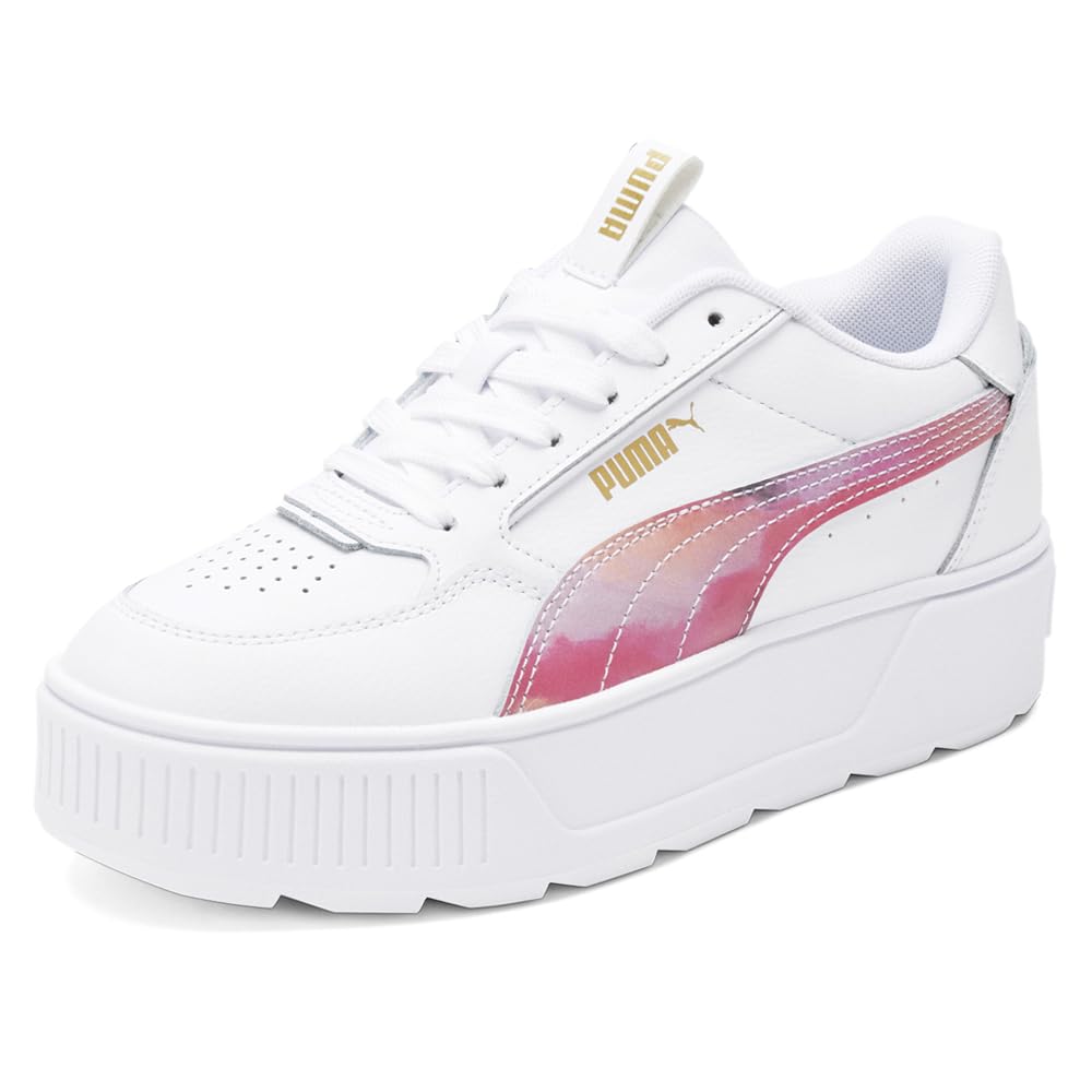 PUMAWomens Karmen Rebelle Vivid Dream Lace Up Sneakers Shoes Casual - White