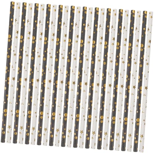 100 Pitillos de Papel Biodegradables Desechables para Fiesta miniatura 1