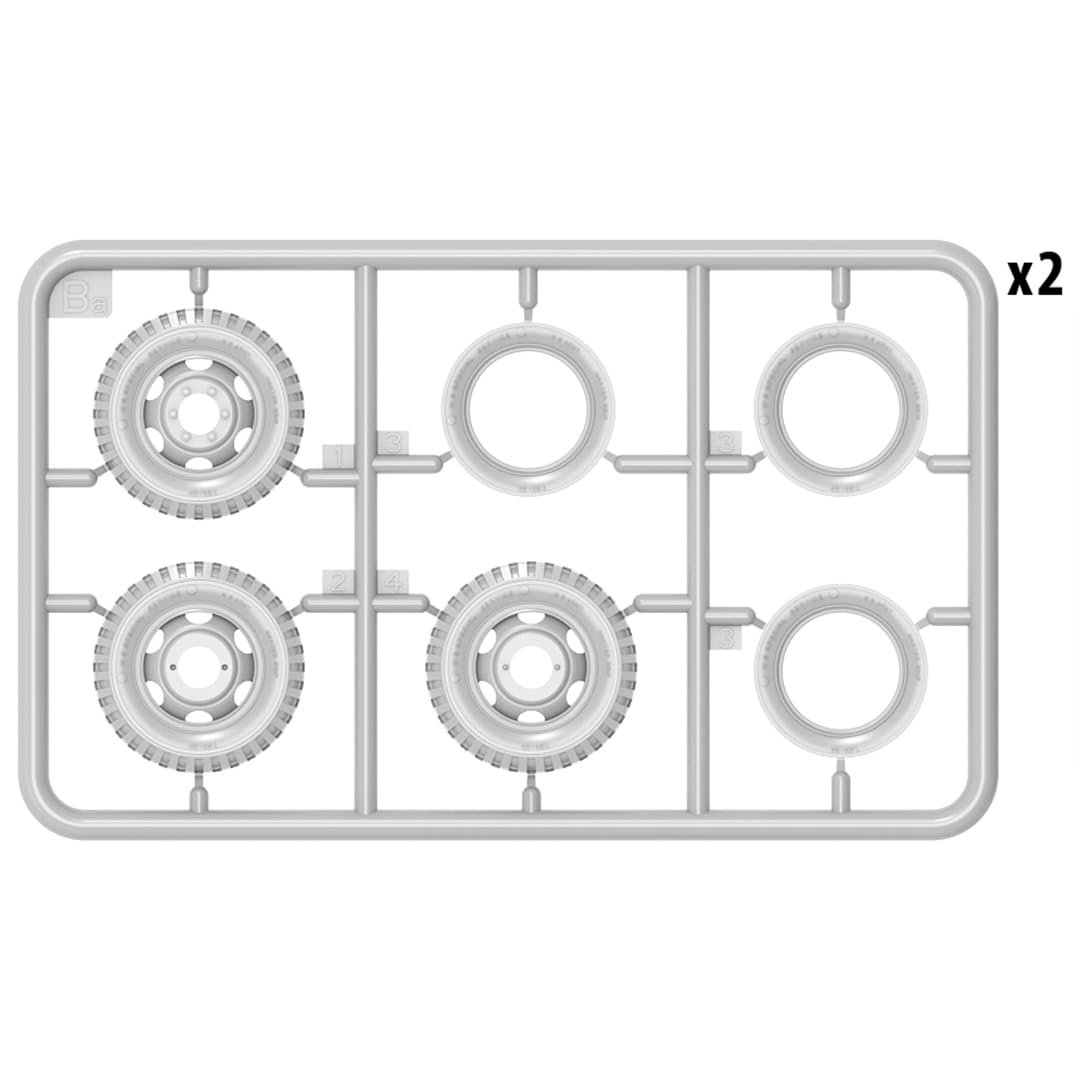 MiniArt MIN35383 1:35-G7107 w/Crew 4x4 camión de carga con cuerpo de metal, color moldeado