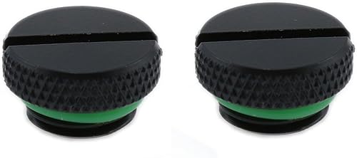 Accesorios de enchufe G negro de 14 de pulgada con tapón de parada de agua de anillo tórico verde para sistemas de refrigeración por agua de