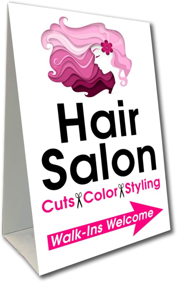 Hair Salon Economy A-Frame Sign 24 Wide by 36 Tall (Made in The USA)