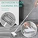 Tile Grout Brush with Extendable Telescopic Long Handle for Cleaning Bathroom Kitchen Patio Garage Deck Tile Marble Stone Floors (White)