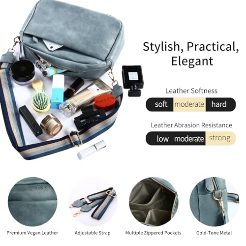 Crossbody Bags for Women, Fashion Large Size Vegan Leather Purse Shoulder Handbag with Adjustable Wide Strap2