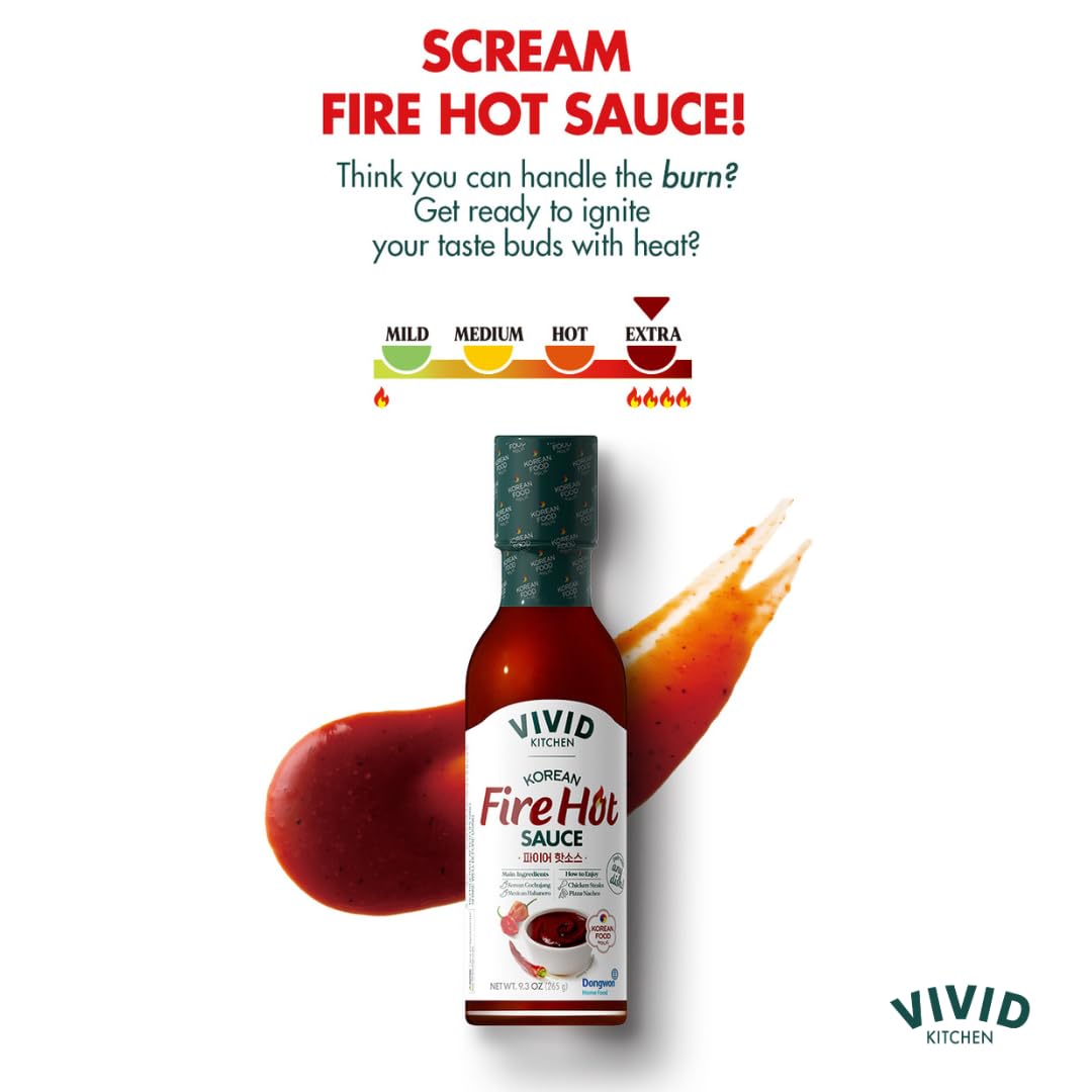 Amazon.com : VIVID KITCHEN Fire Hot Sauce - Korean Fusion Extra