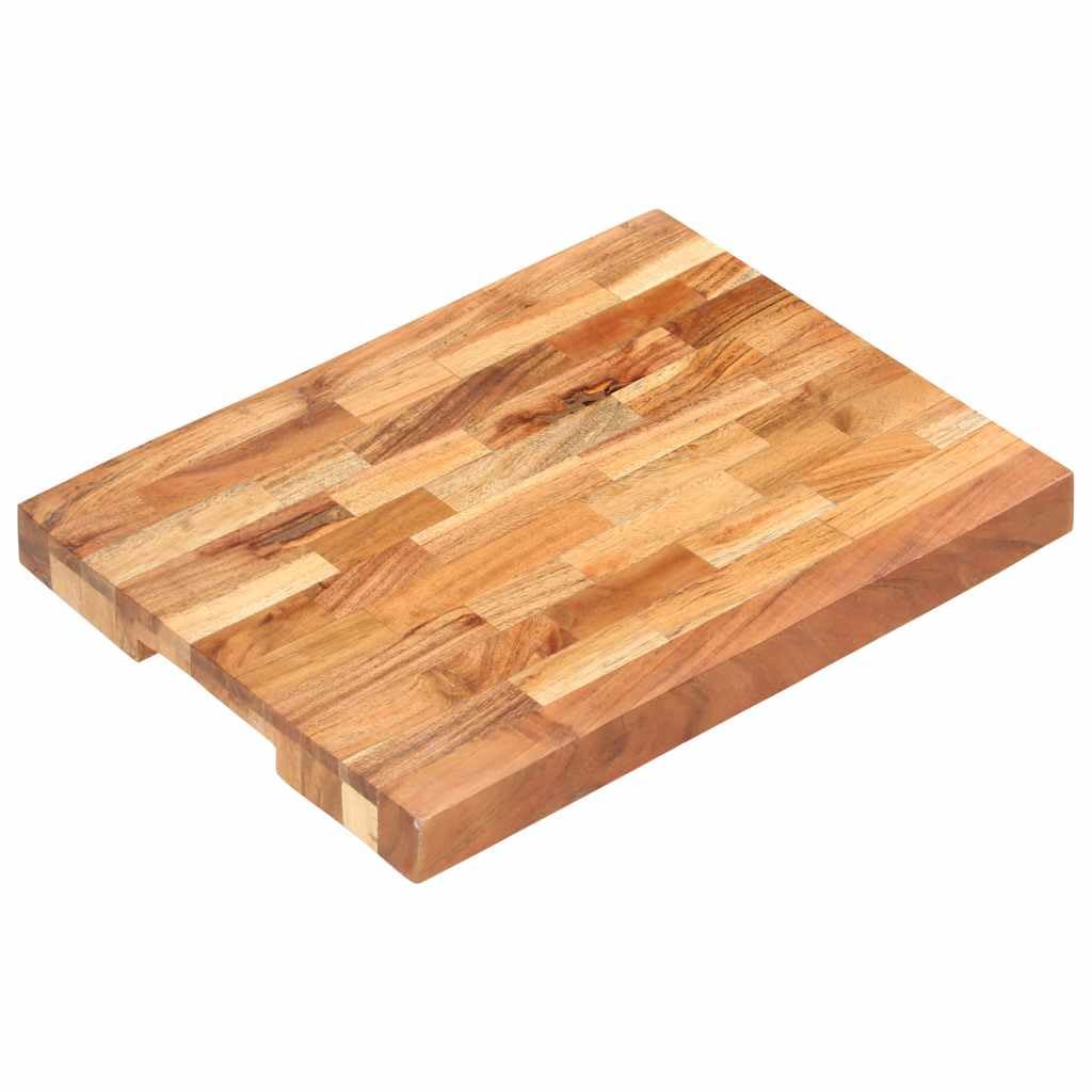 Planche à découper antidérapante en acacia massif pour cuisine et barbecue