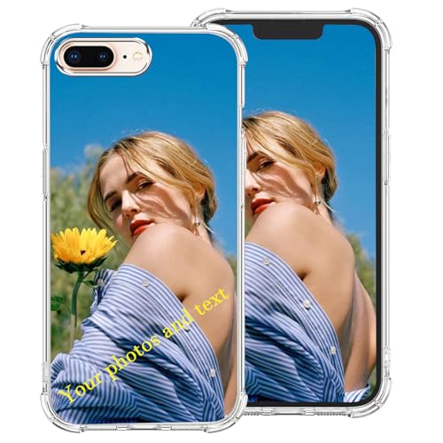 TIANDIMY Funda Personalizada para iPhone 5C Cover,Personalizable con Foto Imagen o Texto Carcasa,Transparent Silicona Antigolpes Case,TPU Suave Personalizada Caso  TU1