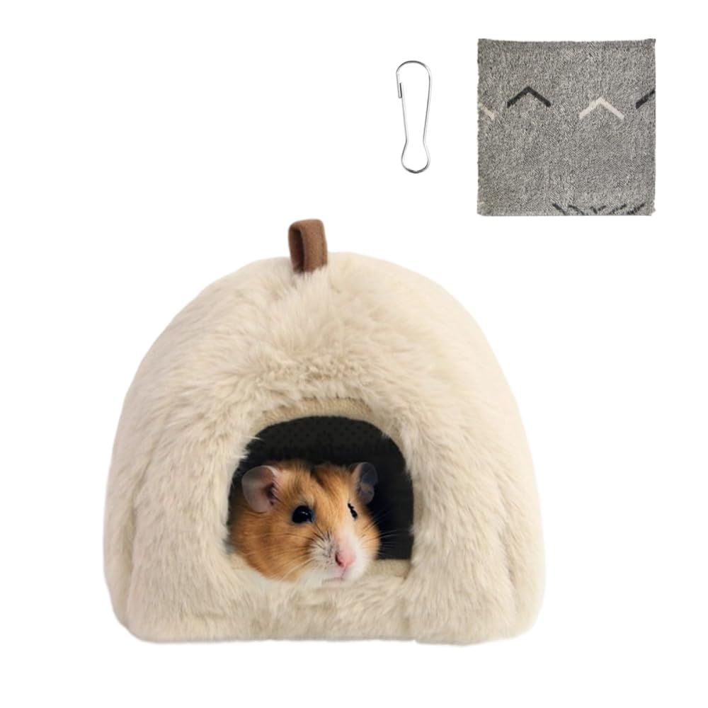 BDKMMS Small Animal Bed, Warm & Soft Guinea Pig Bed with Anti-Slip Bottom, Detachable Small Animals Cave for Hamsters Guinea Pigs Chinchillas