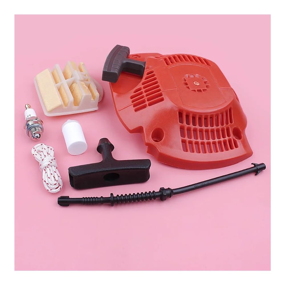 Arranque de Retroceso Compatible con Hus 445 y 450, Filtro de Aire, Mango, Cuerda de Agarre, bujía, Repuesto de Motosierra. Accesorios para cortacésped