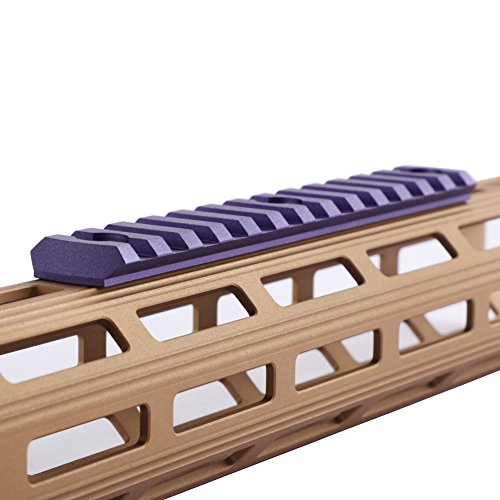 TuFok Mlok Picatinny Rail Section - Low Profile M-lok Rail (13-Slot,Aluminum) (13-Slot Purple) - Thumbnail 4