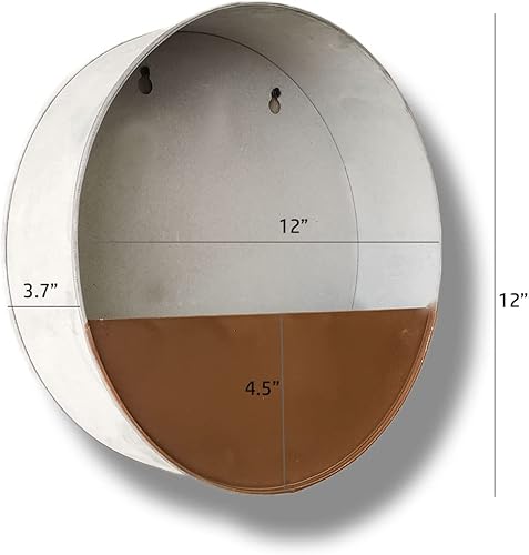 Miniatura 4 de Vandue Modern Home Round Living - Maceta redonda de acero galvanizado  zinc para suculentashierbas  recipiente para macetas para interiores y