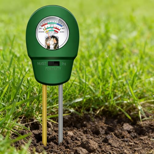 DIANLIANG 3-in-1 Ph Wert Rasen Messen Ph Bodentest Ph Messgerät Erde für Pflanzenerde Garten Bauernhof