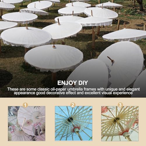 Support de Parapluie Chic en Bambou pour Rangement et Fêtes 2 Pcs