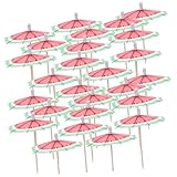 GETAJGHSD 50個 入り ピック フルーツ傘飾り ペーパー ピック ケーキトッパー 飲み物用ハワイアントロピカルデザイン パーティー装飾用