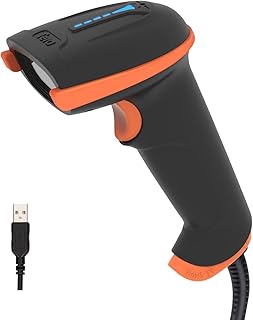 Tera 1D 2D QR Barcode Scanner USB Wired Handheld Scanner 1D 2D QR Data Matrix PDF417 1D Bar Code CMOS Image Barcode Reader Plug and Play, D5100Y