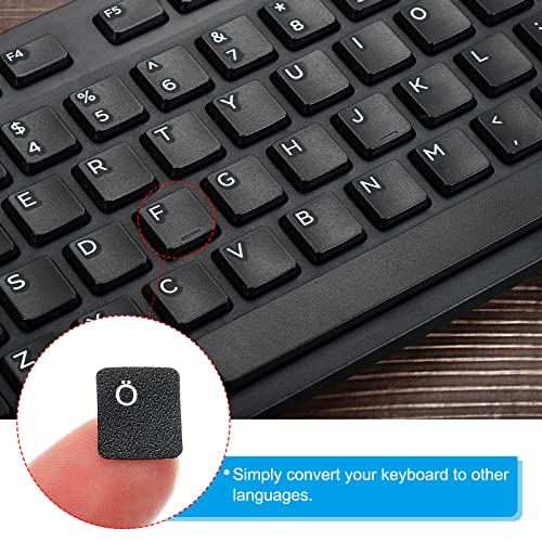 Pegatinas para Teclado PATIKIL Universal 6 Piezas Negro Blanco miniatura 5