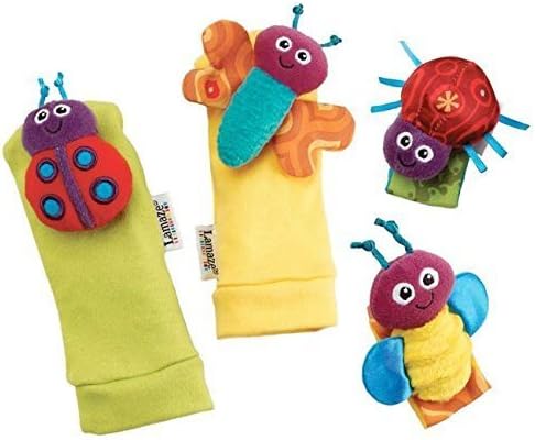 Lamaze Infant Baby Wrist Rattle and Foot Finder Socks 4 Piece Set by Lamaze Toys