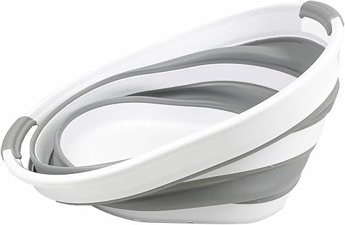 Miniatura 7 de Collpasible - Cesta de lavandería plegable (23 litros (blanco/gris)