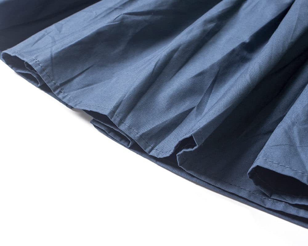 Spódnice dla kobiet Wielka Brytania, plus rozmiar Czarna spódnica zimowa Elastyczna talia, falbana Ruched Spódnice z wysokim stanem Eleganckie spódnice maxi dla(Blue One Size)