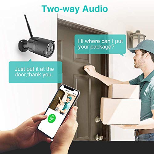Outdoor Camera, 1080P Wifi Outdoor Security Camera, Fhd Night Vision, A.i. Motion Detection, Instant Alert Via Phone, 2-Way Audio, Live Video Zooms Function, Cloud Storage, Micro Sd Card (Black) #TOP5