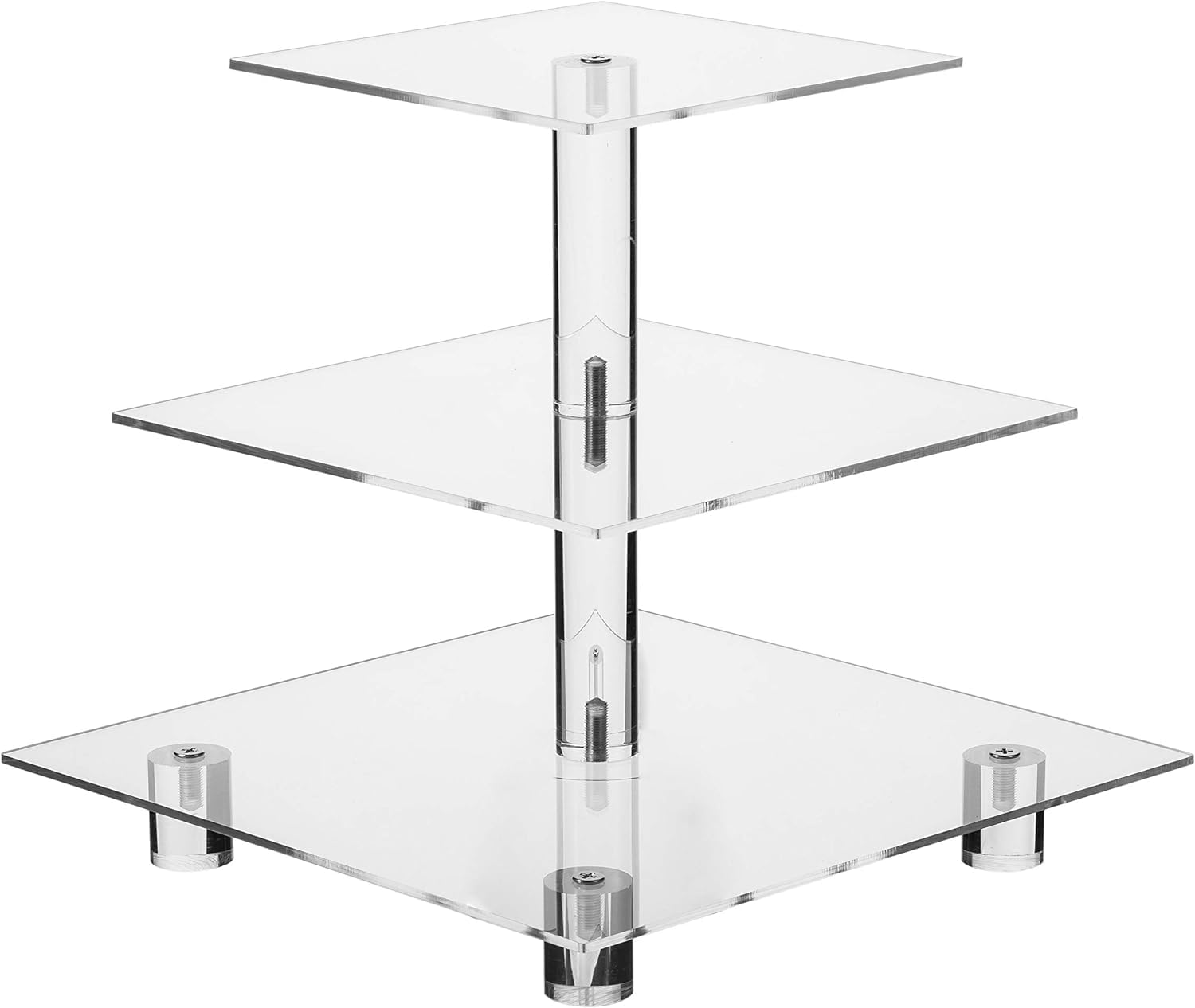 BIGIMALL Cupcake Stand, 3 Tier Cupcake Stand for 20 Cupcakes, Clear Acrylic Cupcake Tower, Tiered Cupcake Holder, Dessert Stands for Party, Wedding, Birthday, Baby (assembly is required)