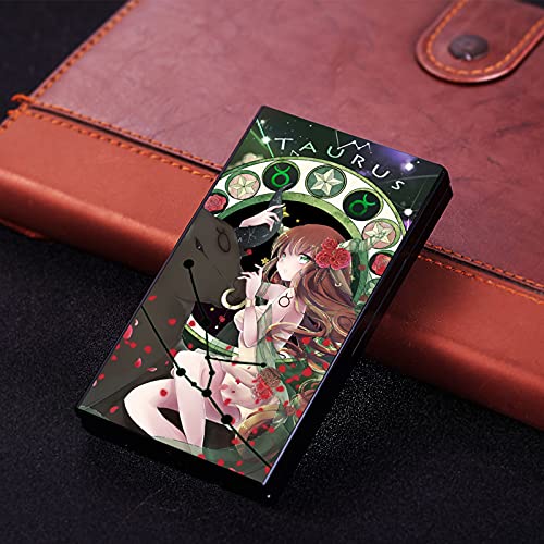 Zigarettenetui Aus Schwarzem Metall Zigarettenbox  Mit 12 Sternbildern Hält 25-28 Zigaretten Für 100 Mm Zigaretten,Black b Cover