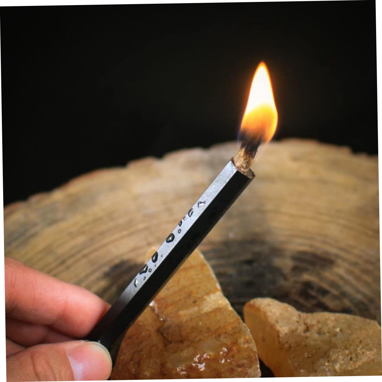 BESTonZON 3 Ensembles Allumage Allume Feu Allume-feu Camping Allume-feu Étanche Départ Corde À Mèche Extérieure Allume-feu À Mèche De Cire Pratique Noir Corde De 6 Pièces * 3