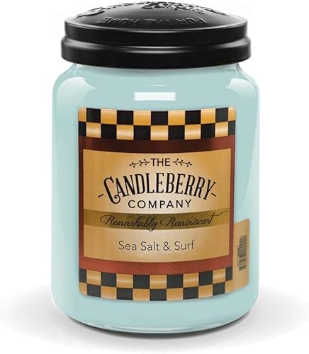 Candleberry Candles - Vela de sal marina y césped, las mejores velas del mercado, vertidas a mano en los Estados Unidos, altamente perfumadas y de