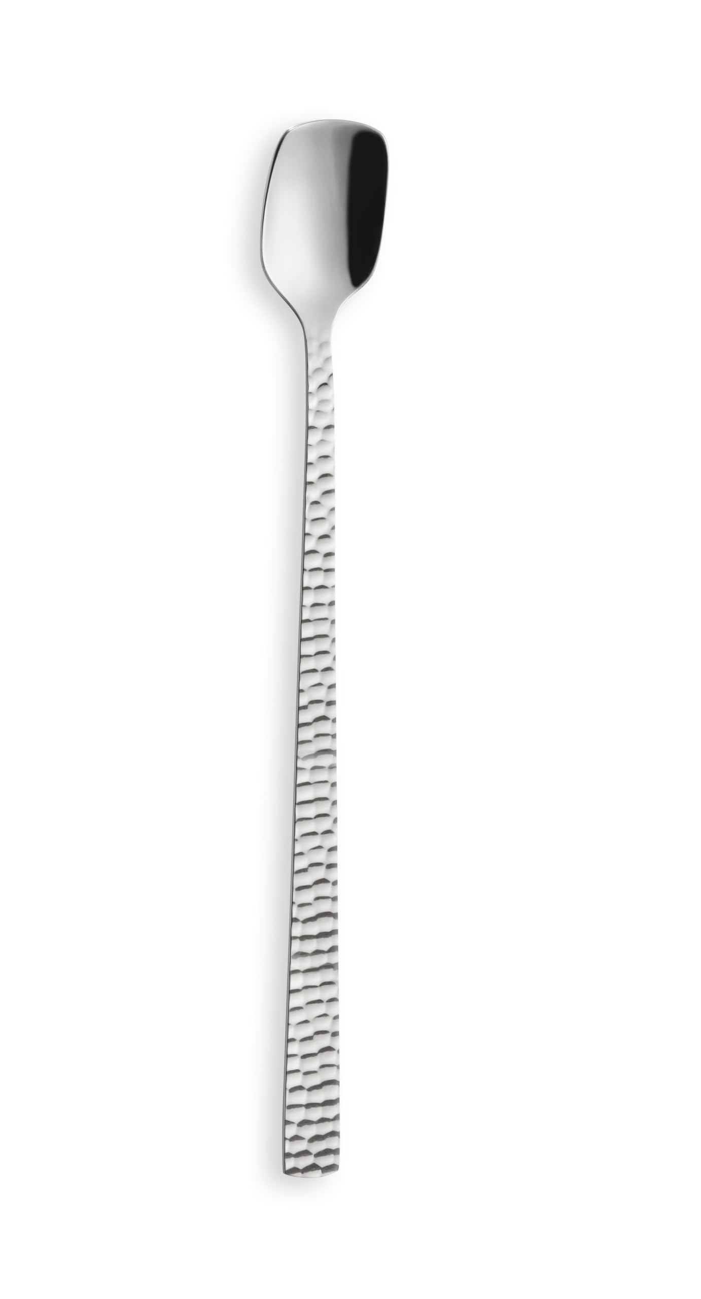 Amefa FELICITY Latte Macchiato Löffel/Longdrinklöffel Set 6-teilig, Hochwertige Löffel lang, Gehämmert, Löffel Longdrink im Hammerschlag-Design, 18/0 Edelstahlbesteck, Spülmaschinenfest
