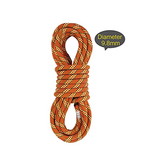 Cuerda Escalada,Cuerda Paracord Cuerda dinámica de escalada de roca Senderismo al aire libre 9.8mm 10,5 mm Diámetro Diámetro Cuerda de potencia de alta resistencia Cuerda de cordón de seguridad Surviv