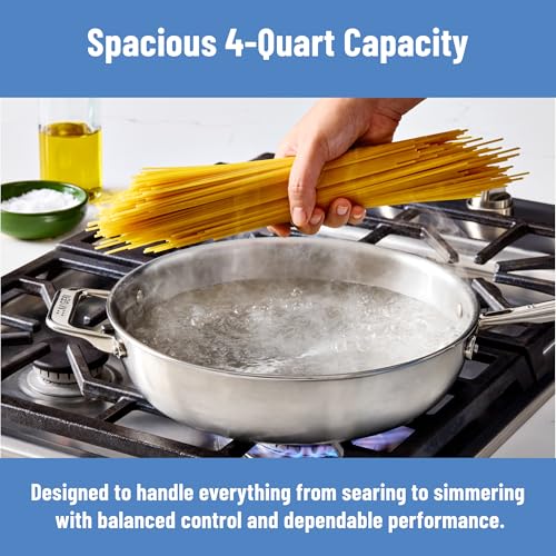 Image of Misen Stainless Steel Pan - Versatile Everyday Pan - Even Heating, Dishwasher-Safe, Oven-Safe, Works on All Stovetops