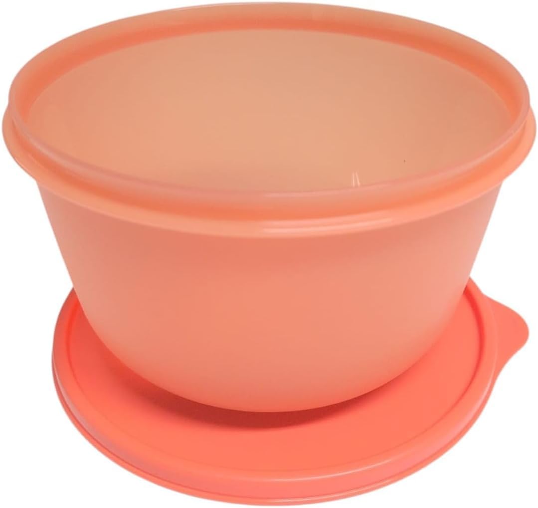 Tupperware Summer Drops miska z pokrywką, zabezpieczona przed wyciekiem, krople świeżości Clarissa, pojemnik na żywność, kolor pomarańczowy, 2,0 l, 2000 ml