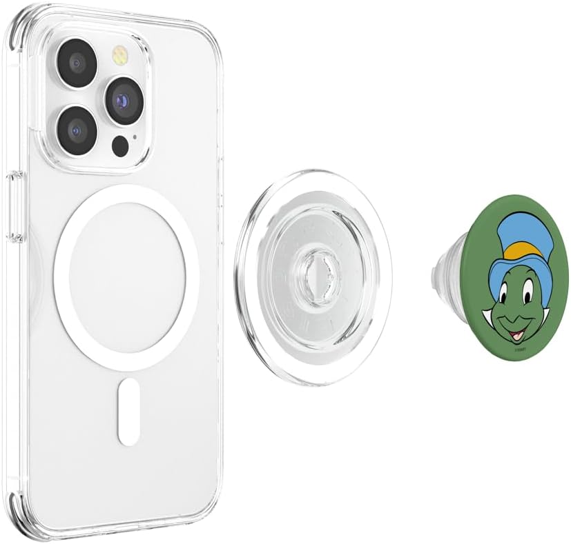 Disney Pinocchio Jiminy Cricket Green Big Face PopSockets MagSafe PopGrip for iPhone